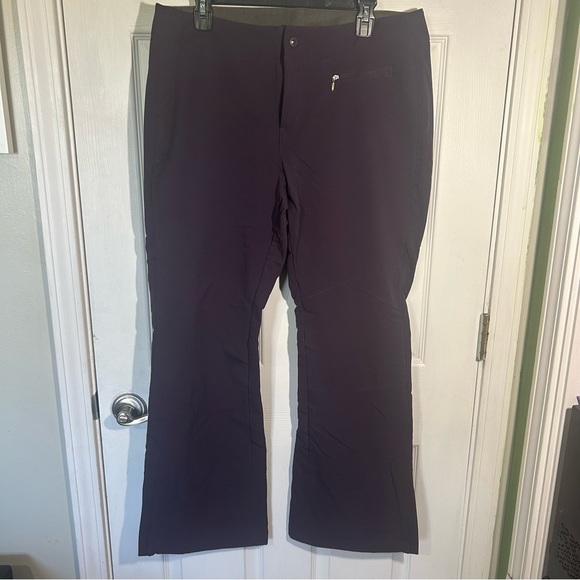 Columbia XCO Pants Womens Large Bootcut Purple Softshell Stretch Lined Zip Ankle - Picture 1 of 16